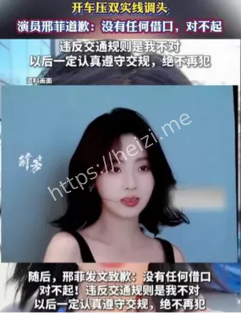 邢菲违反交规道歉全文